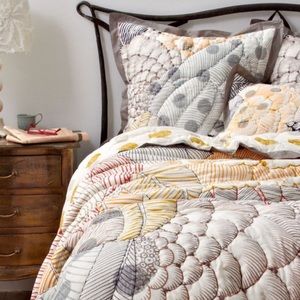 Anthropologie Queen Arrosa quilt + 2 euro shams